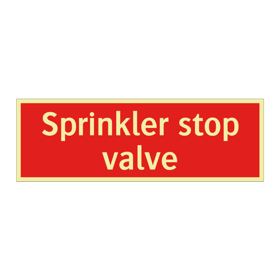 Sprinkler stop valve