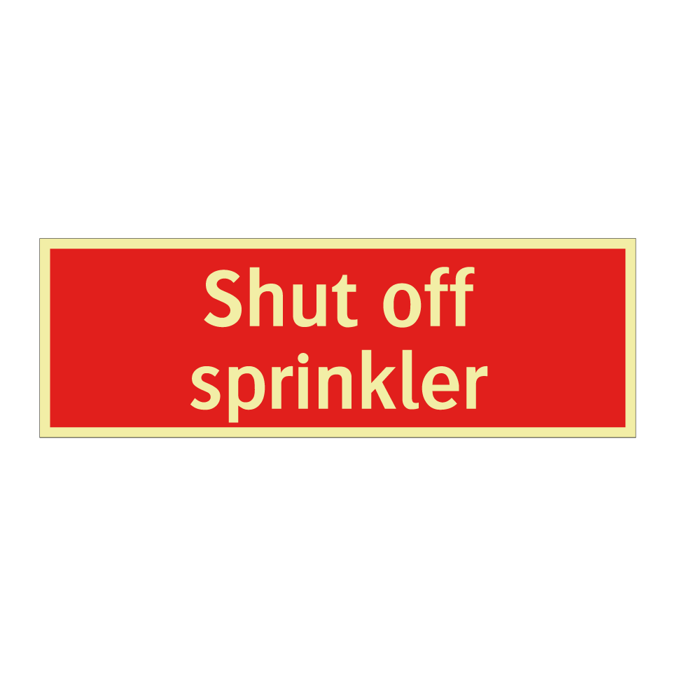 Shut off sprinkler