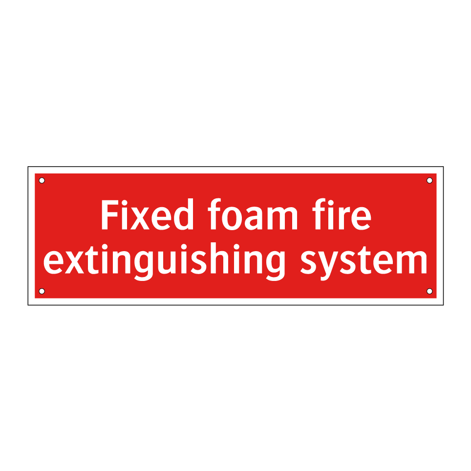 Fixed foam fire extinguishing system