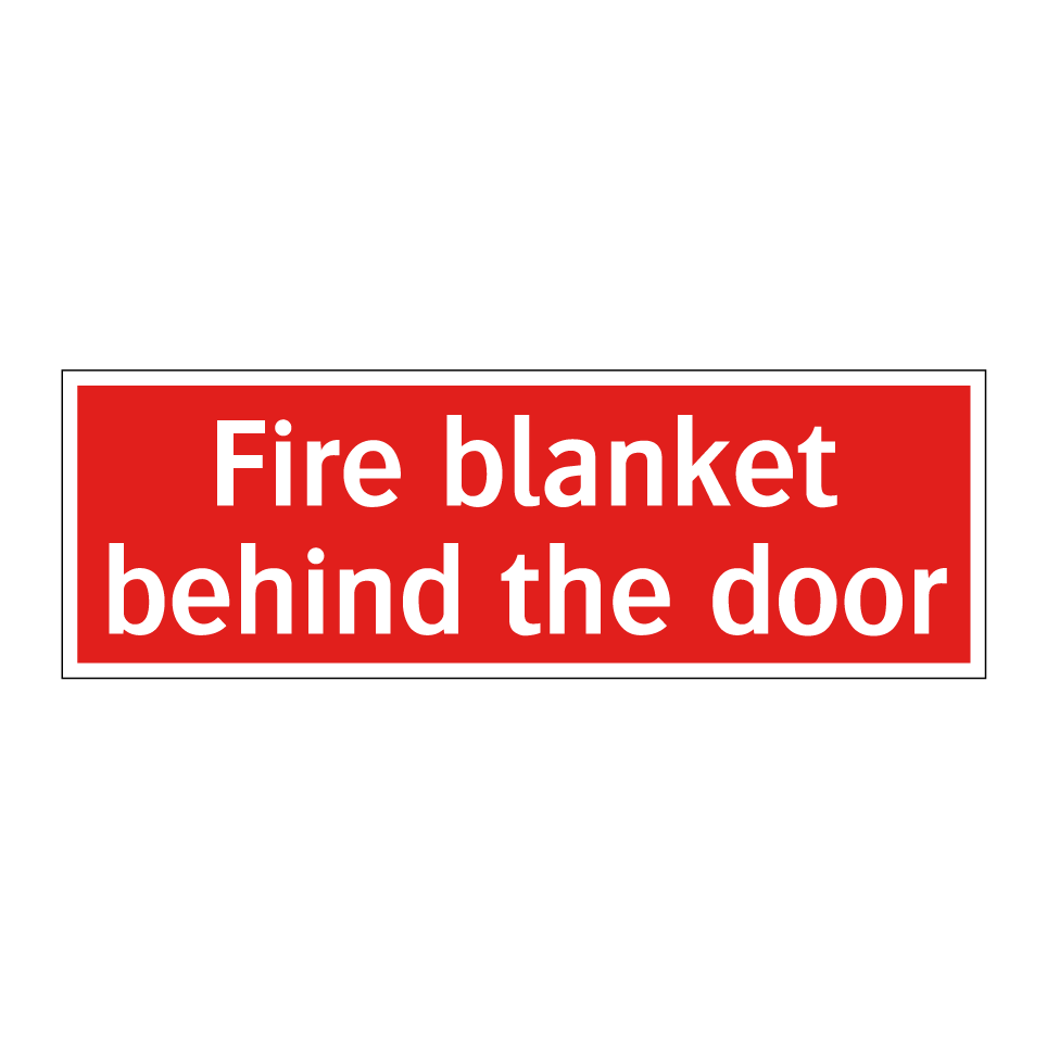 Fire blanket behind the door