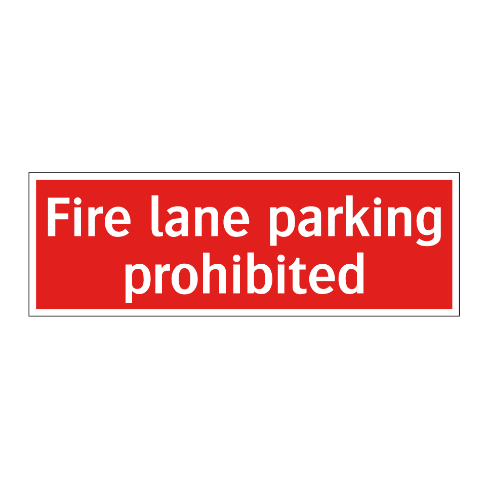 Fire lane parking prohibited