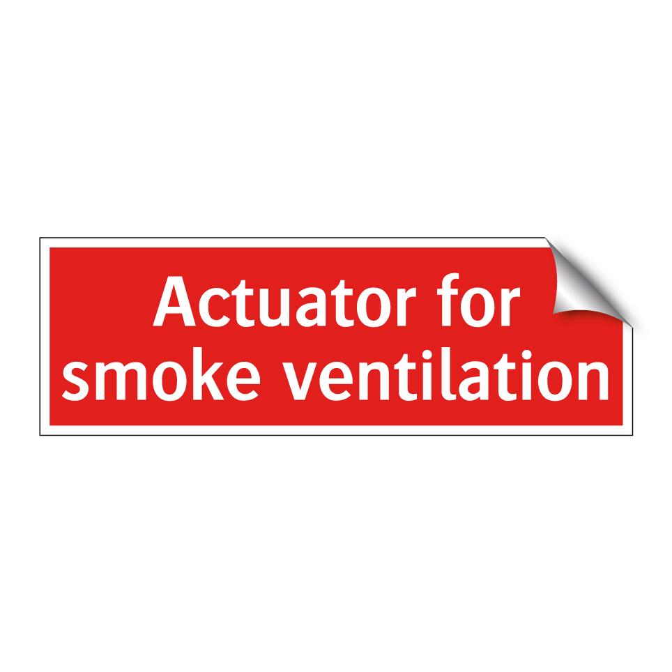 Actuator for smoke ventilation
