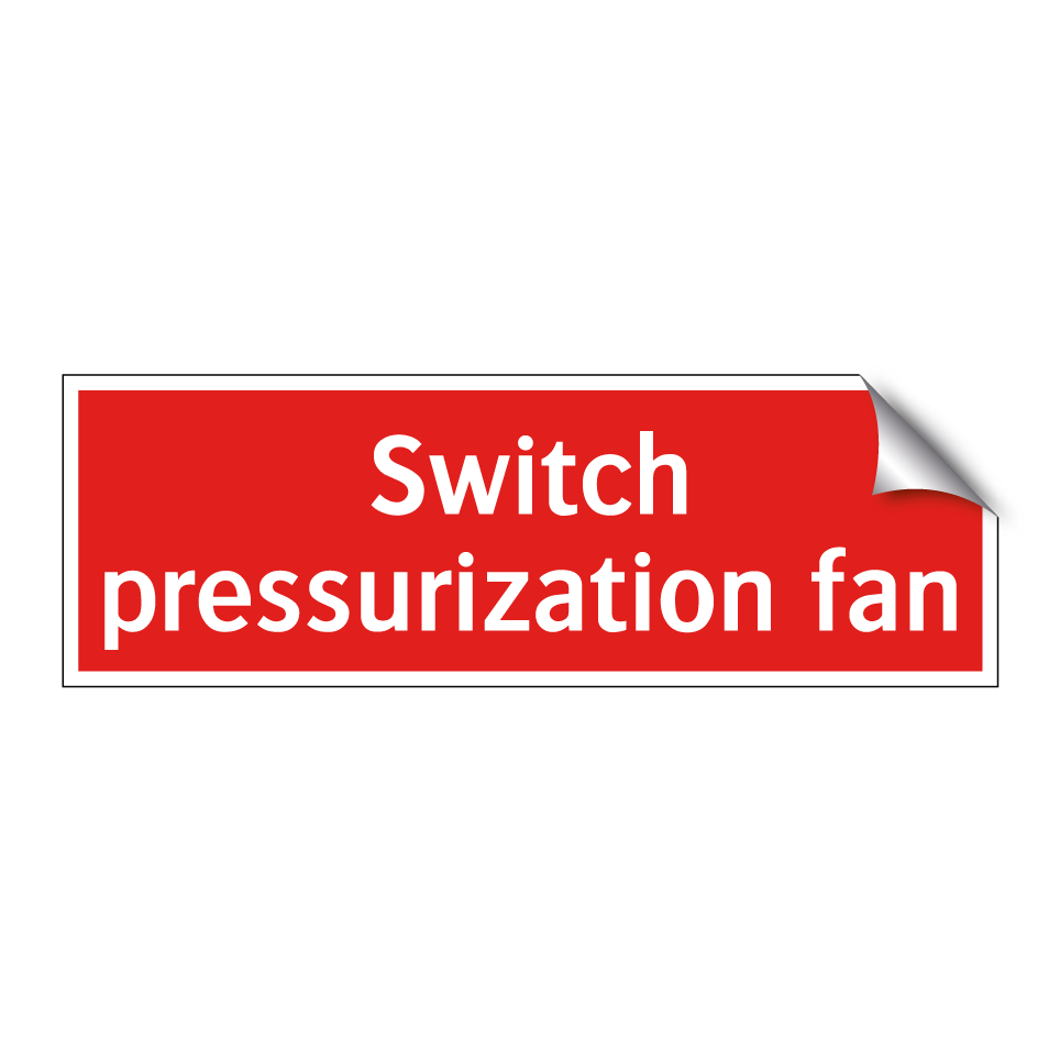 Switch pressurization fan