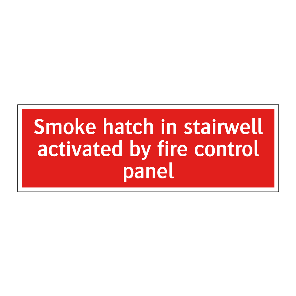 Smoke hatch in stairwell activated by fire control panel