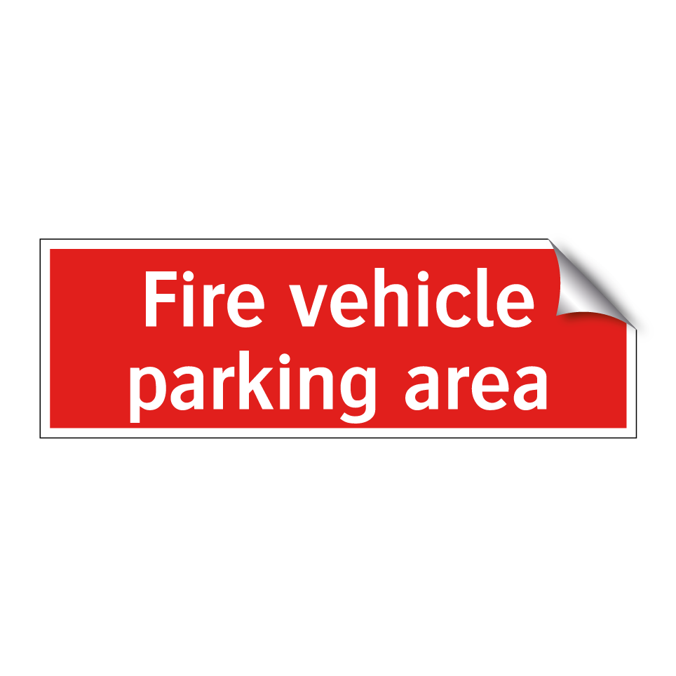 Fire vehicle parking area