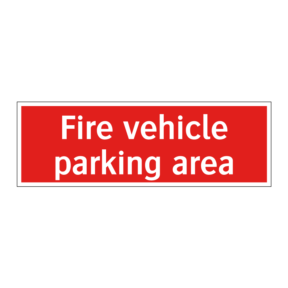 Fire vehicle parking area