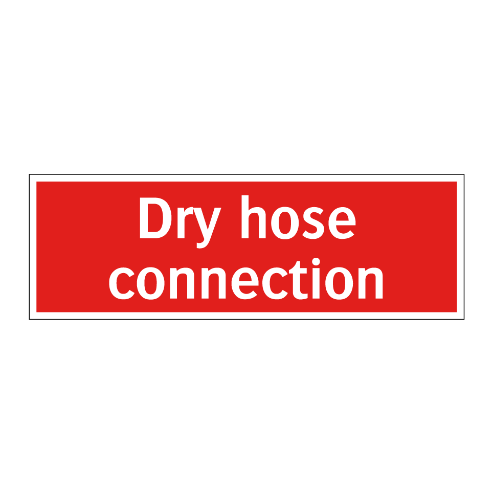 Dry hose connection