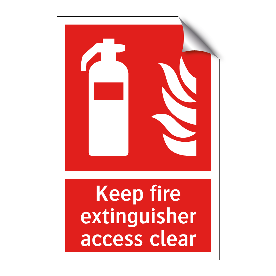 Keep fire extinguisher access clear
