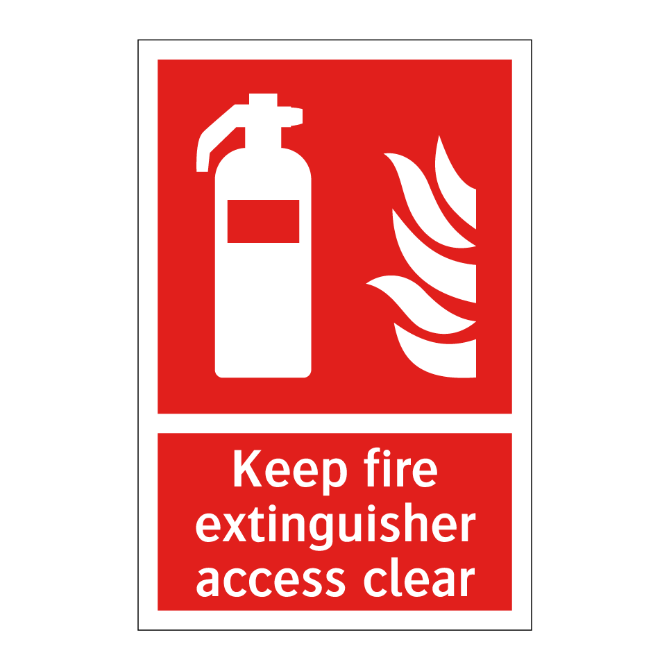 Keep fire extinguisher access clear