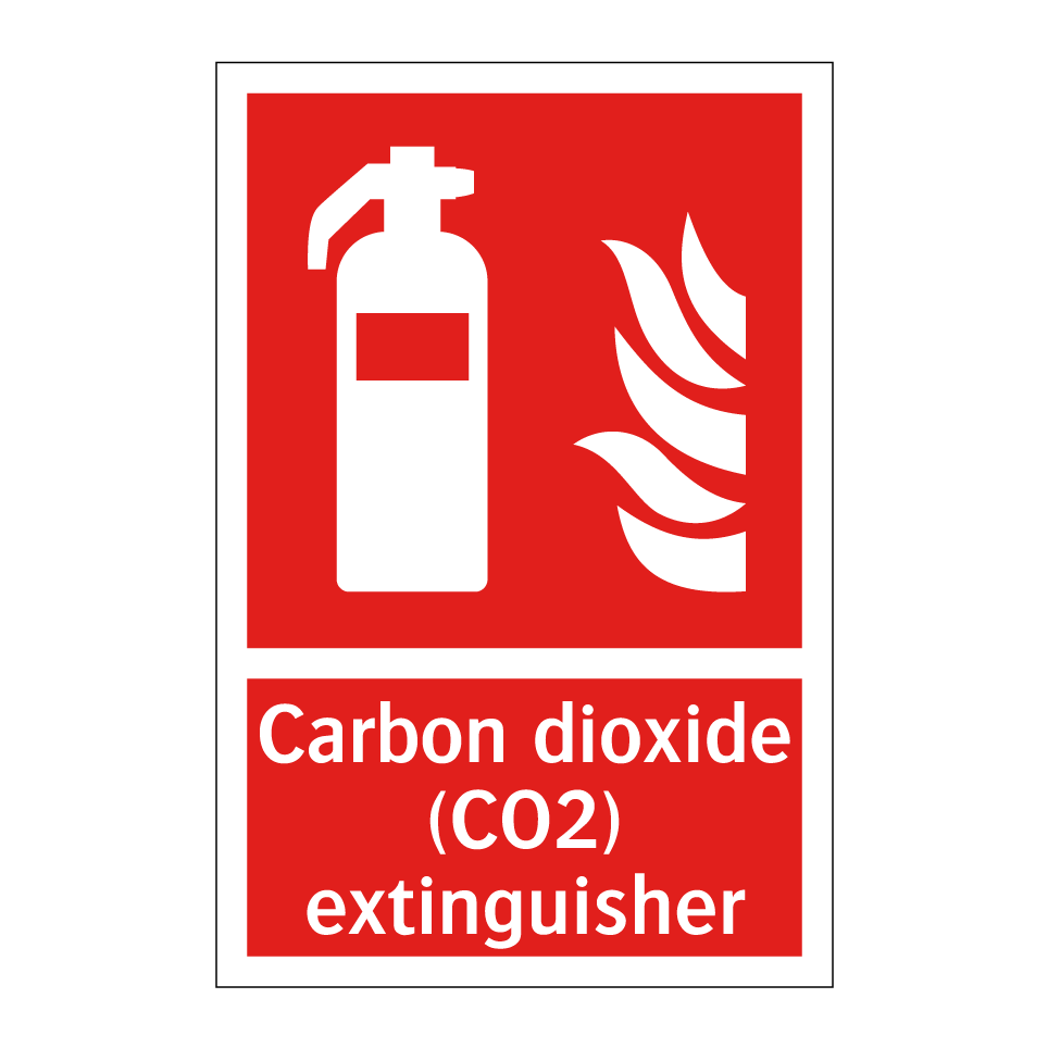 Carbon dioxide (CO2) extinguisher