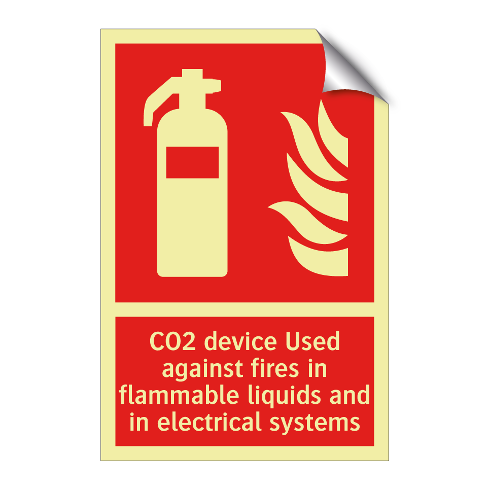 CO2 device Used against fires in flammable liquids and in electrical systems