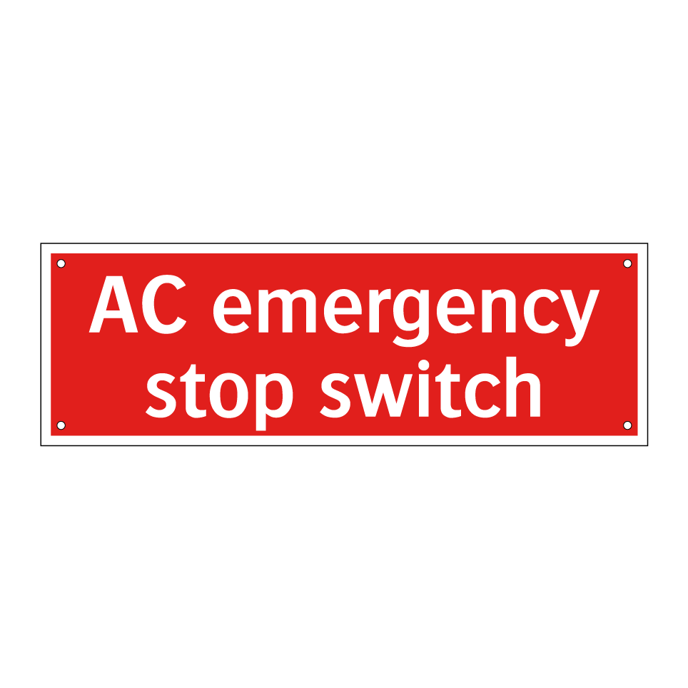 AC emergency stop switch