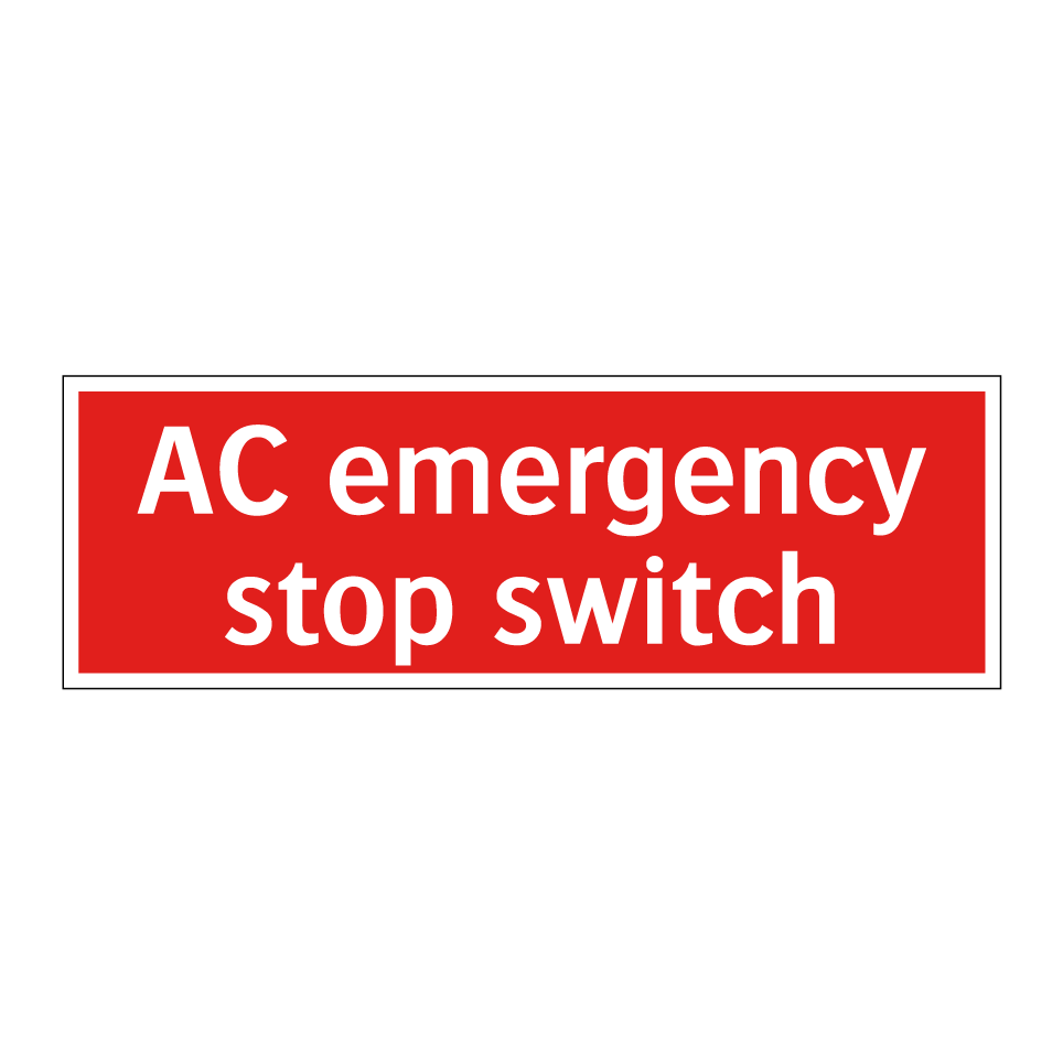 AC emergency stop switch