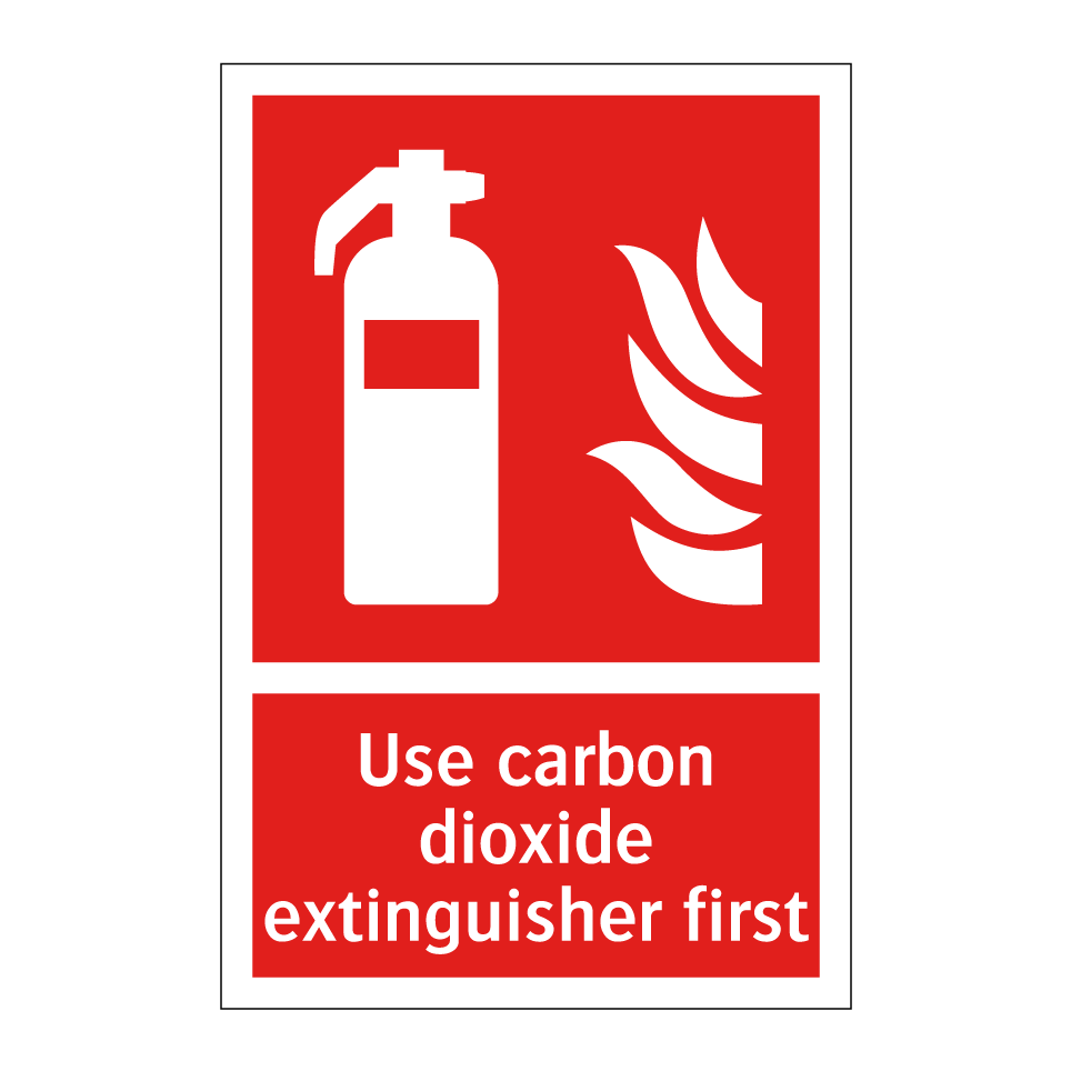 Use carbon dioxide extinguisher first