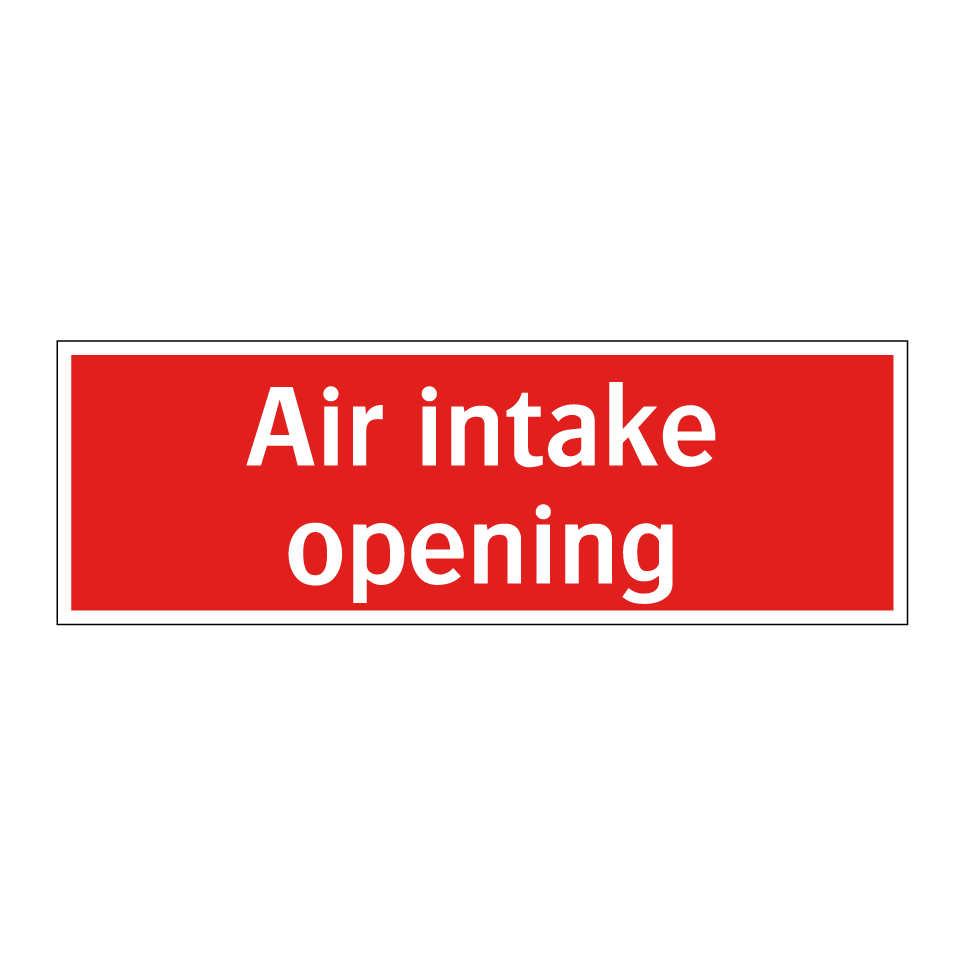 Air intake opening