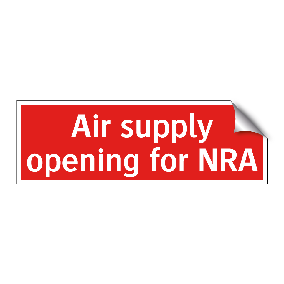 Air supply opening for NRA