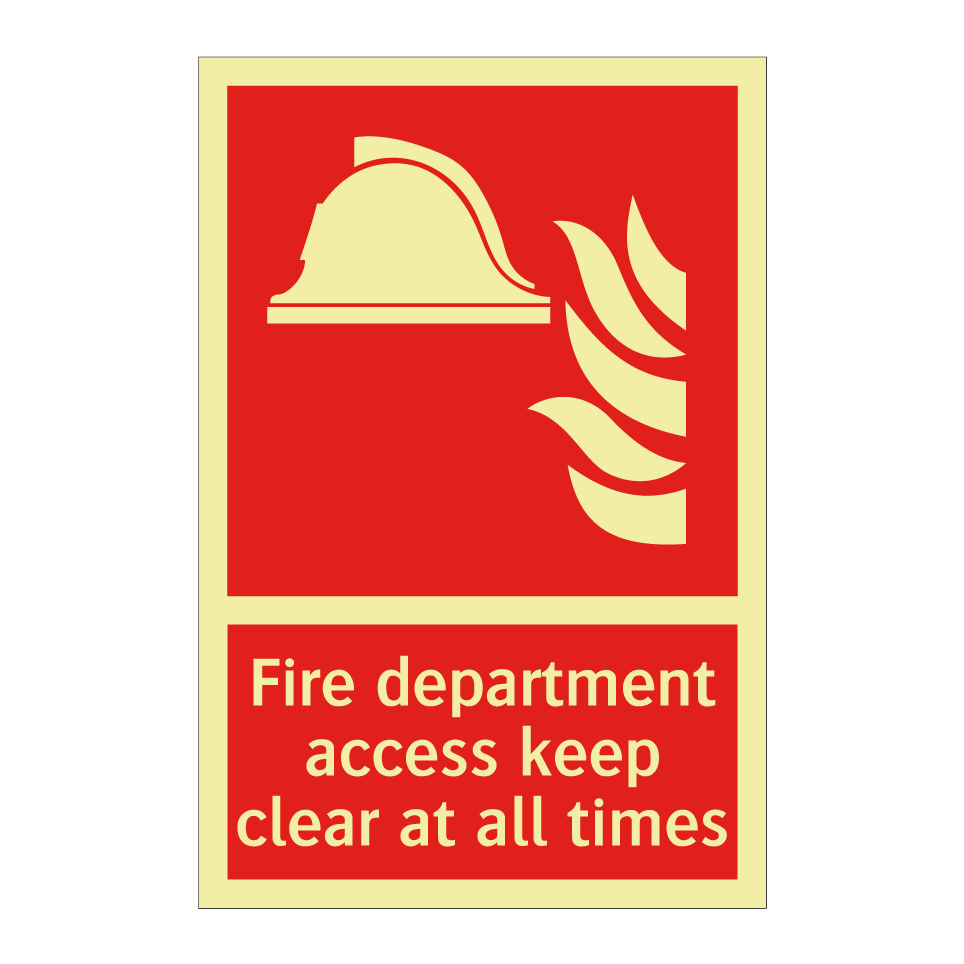 Fire department access keep clear at all times