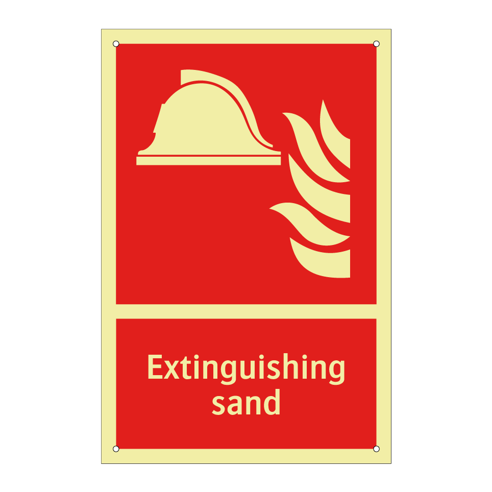 Extinguishing sand