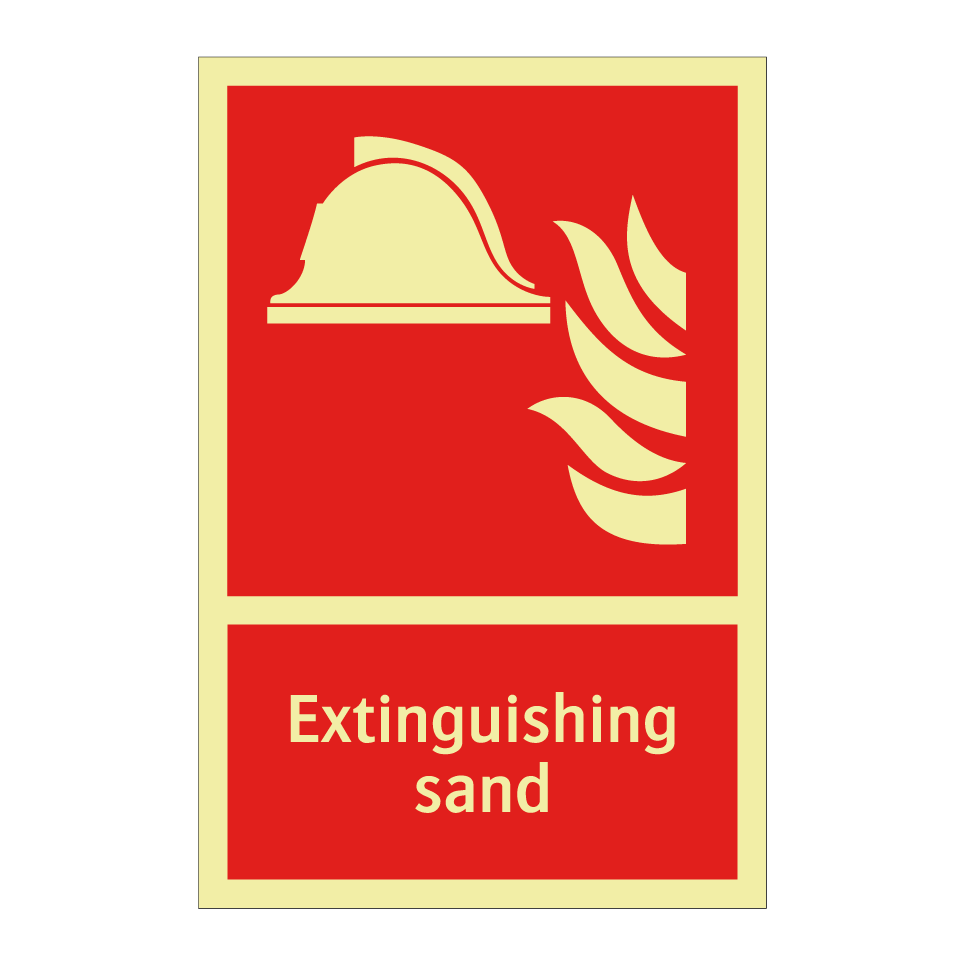 Extinguishing sand