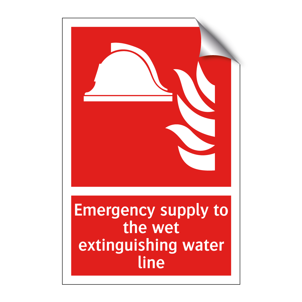 Emergency supply to the wet extinguishing water line