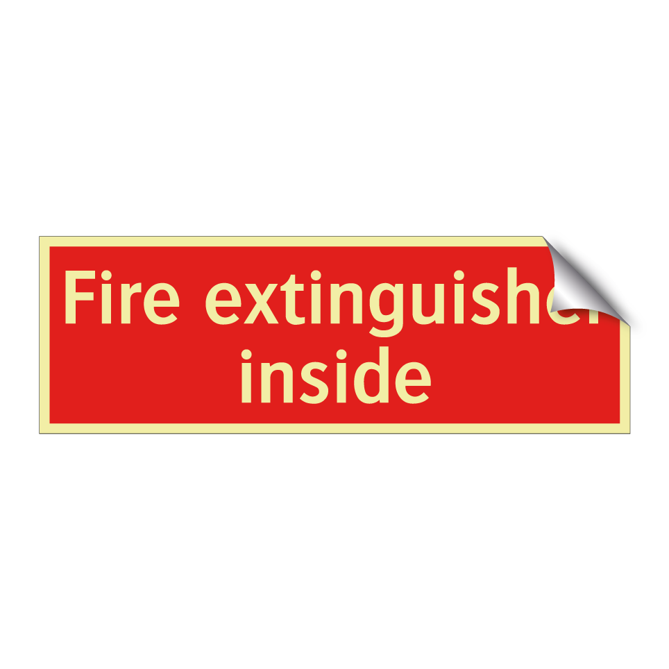 Fire extinguisher inside