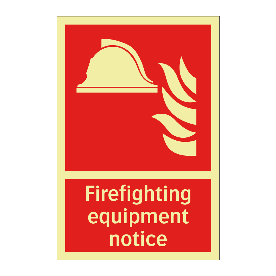 Firefighting equipment notice