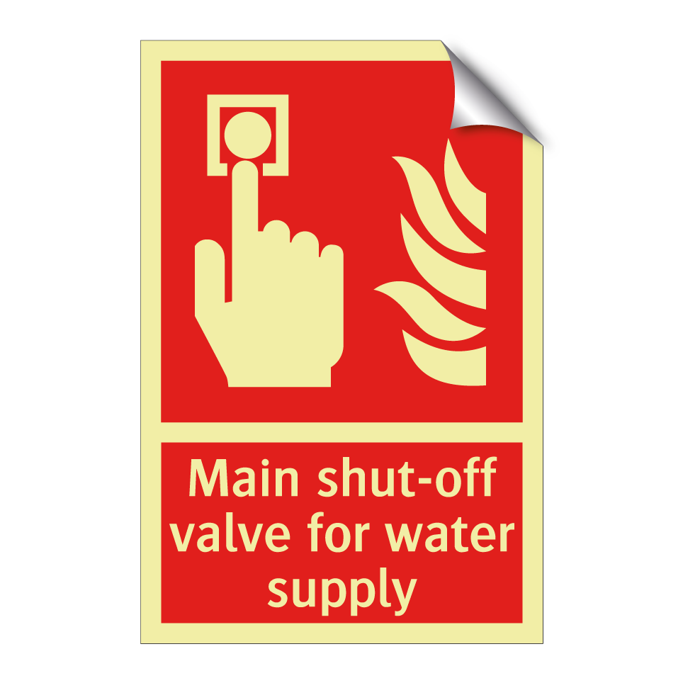 Main shut-off valve for water supply