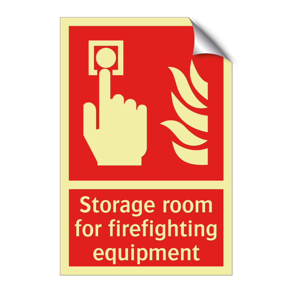 Storage room for firefighting equipment