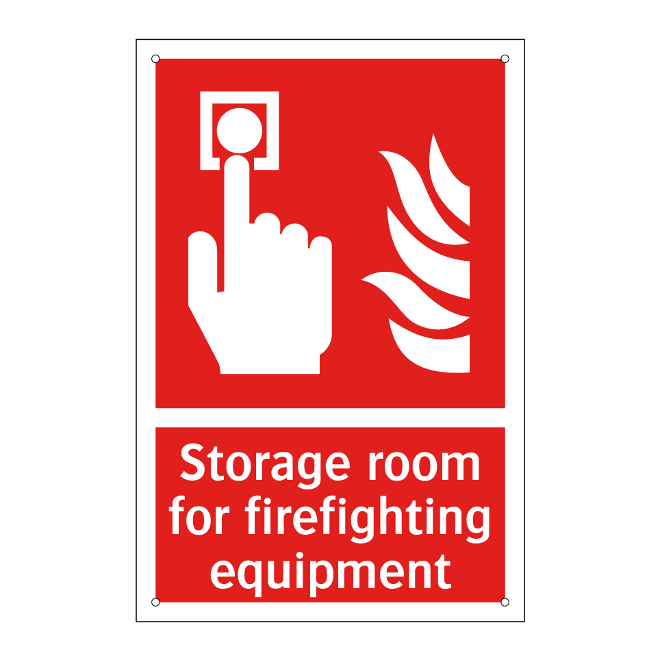 Storage room for firefighting equipment