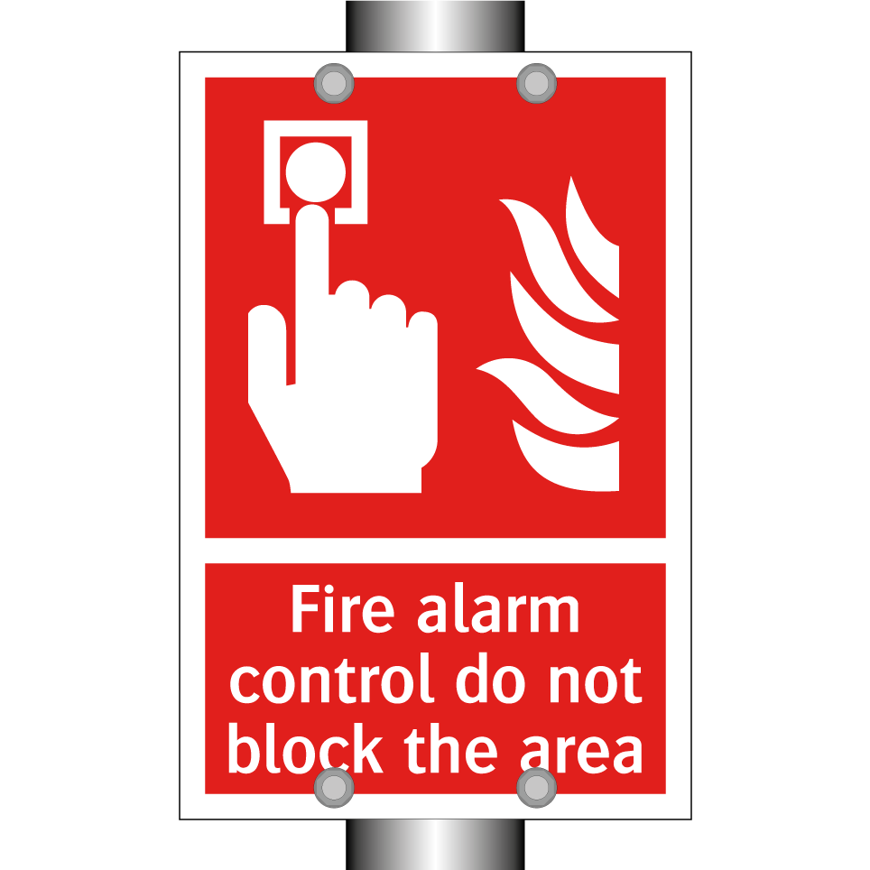 Fire alarm control do not block the area