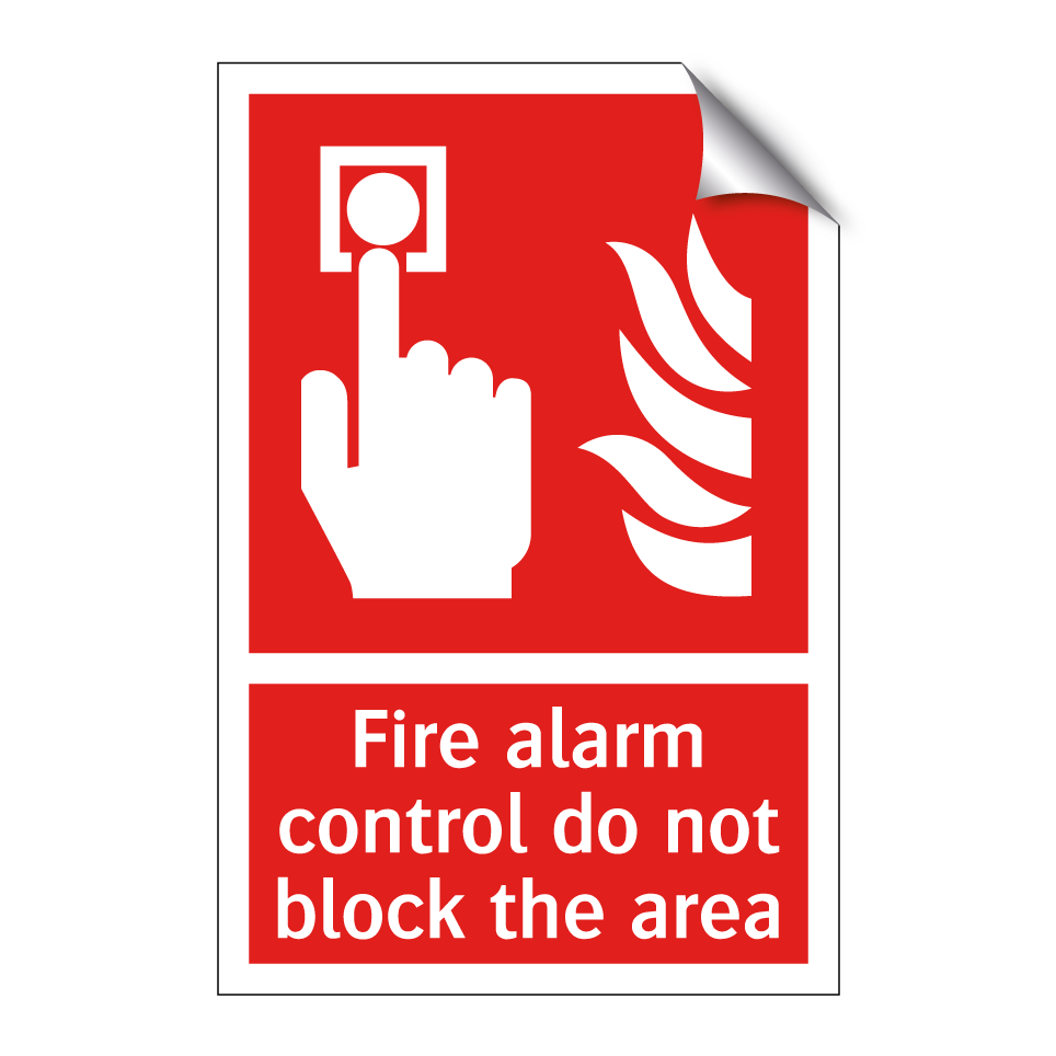 Fire alarm control do not block the area