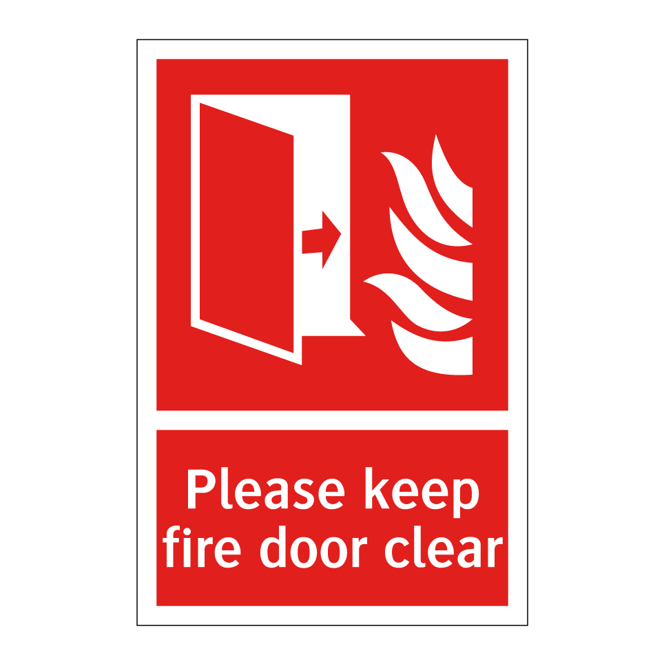 Please keep fire door clear