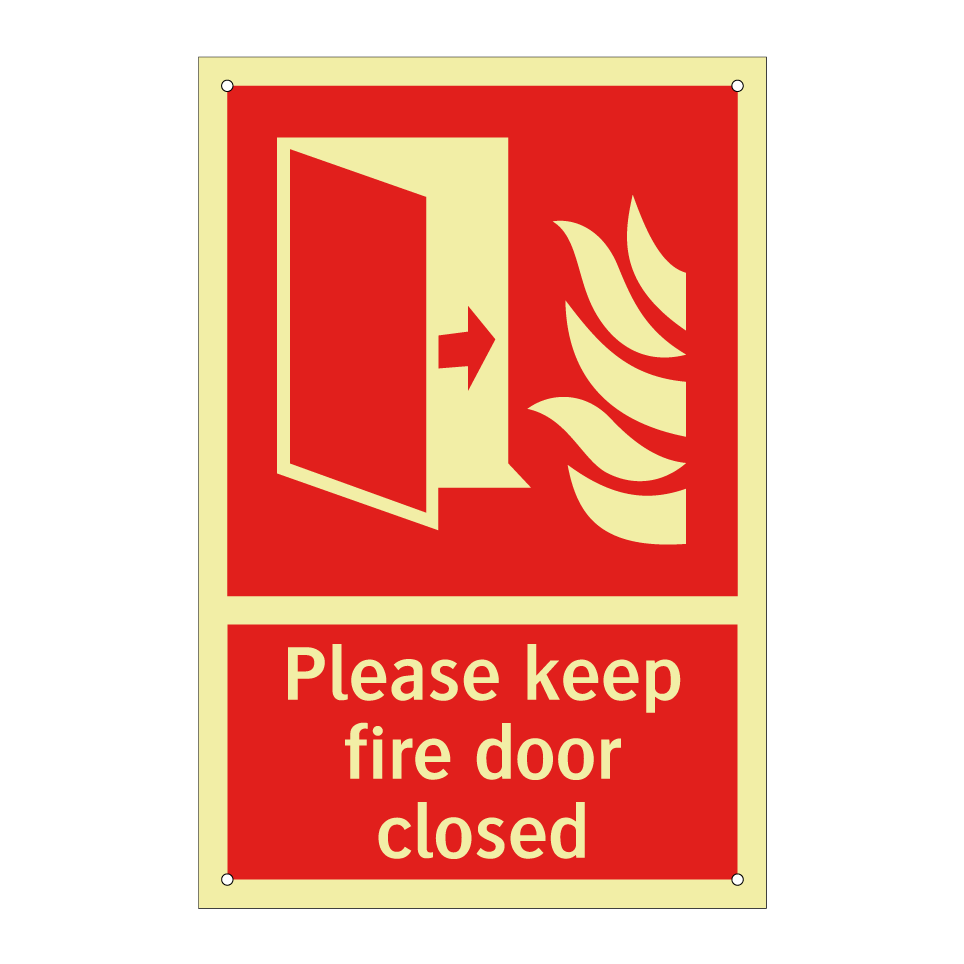Please keep fire door closed