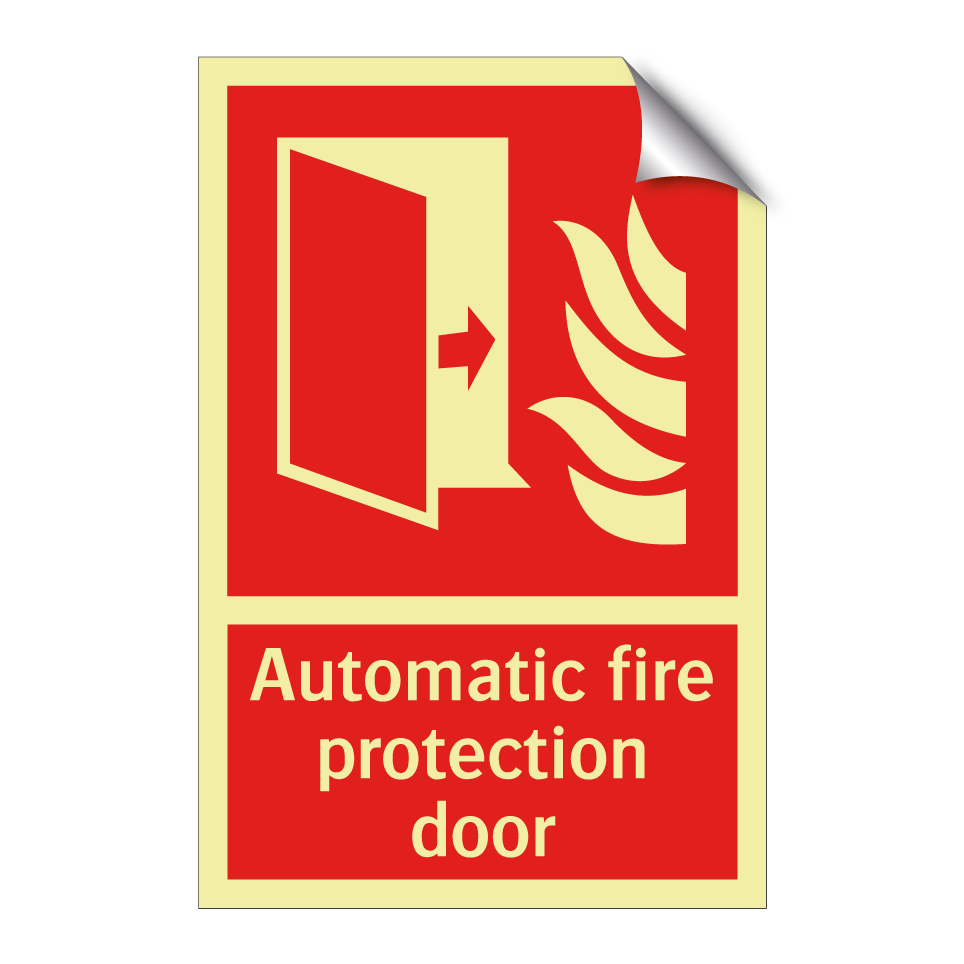 Automatic fire protection door