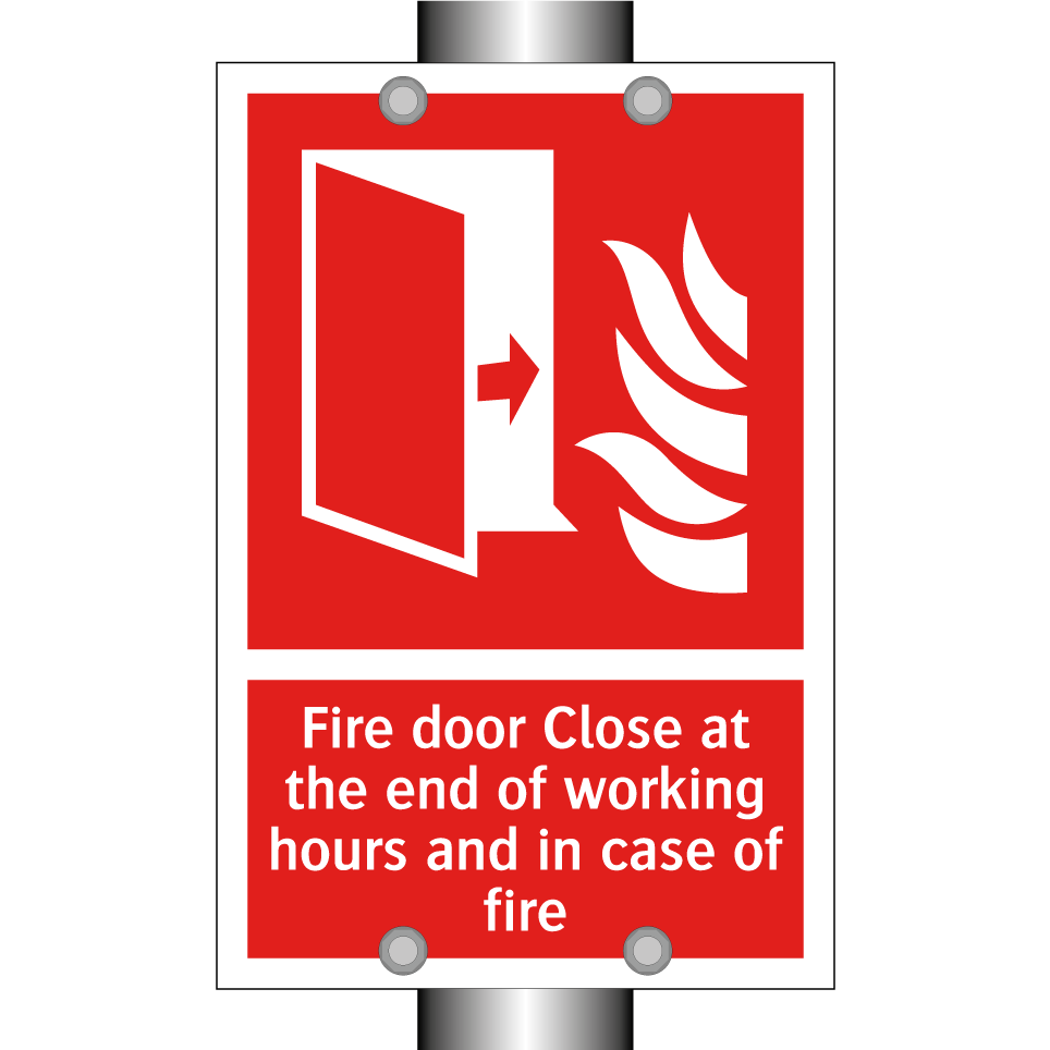 Fire door Close at the end of working hours and in case of fire