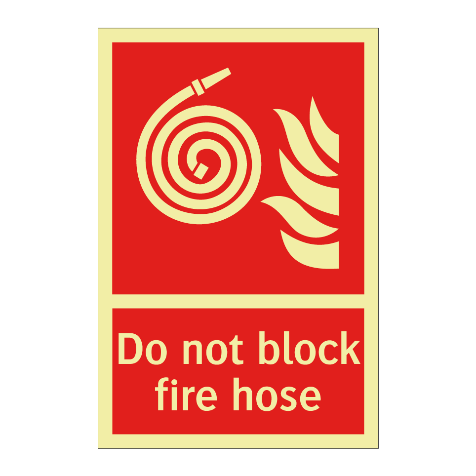 Do not block fire hose