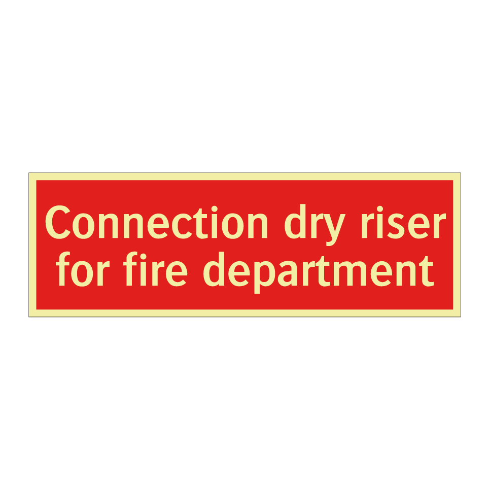 Connection dry riser for fire department