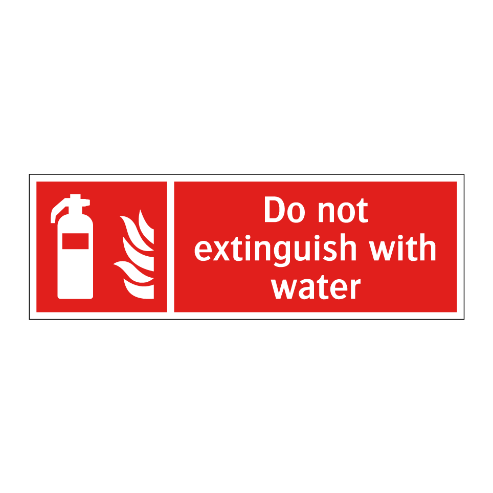 Do not extinguish with water