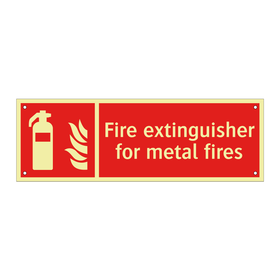 Fire extinguisher for metal fires