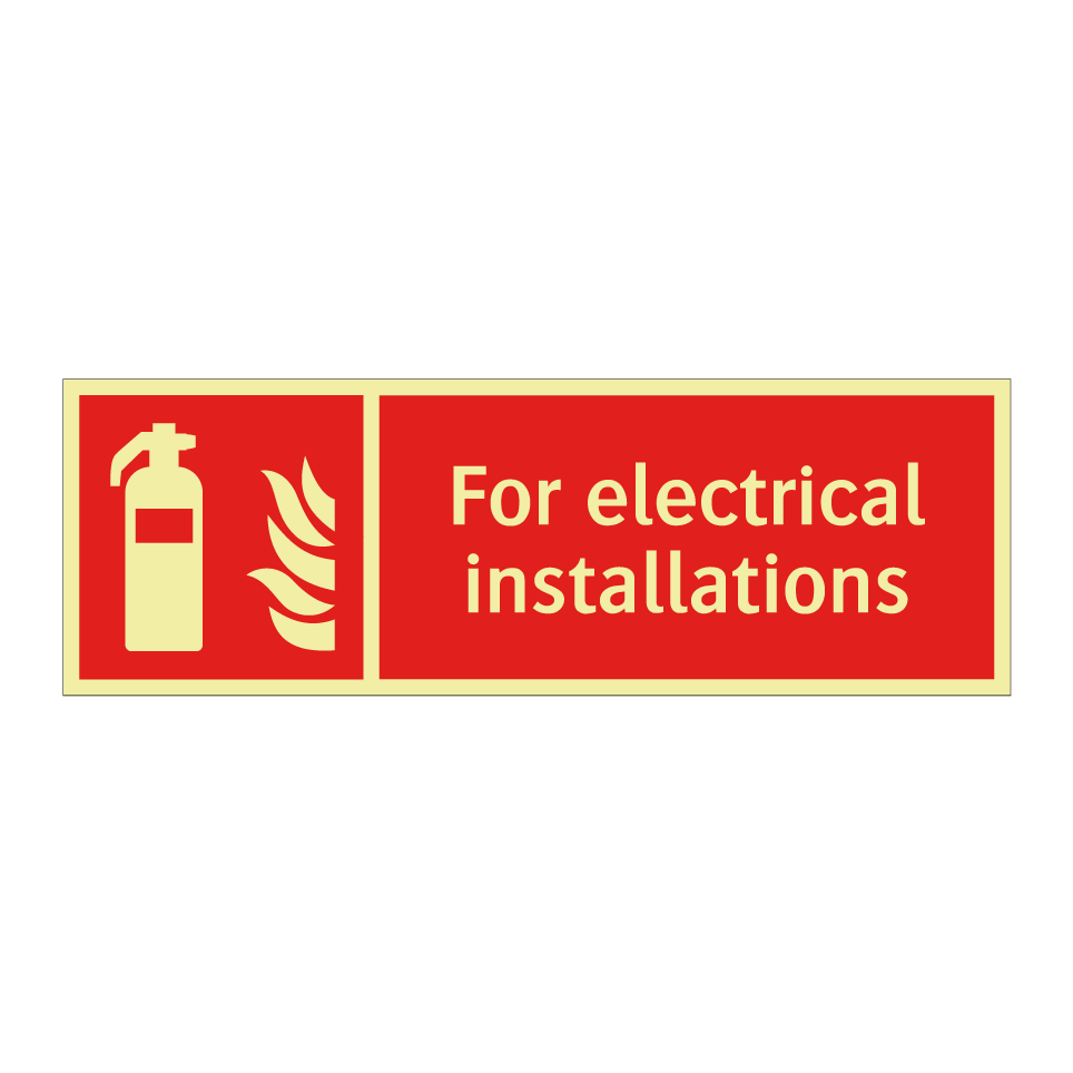 For electrical installations