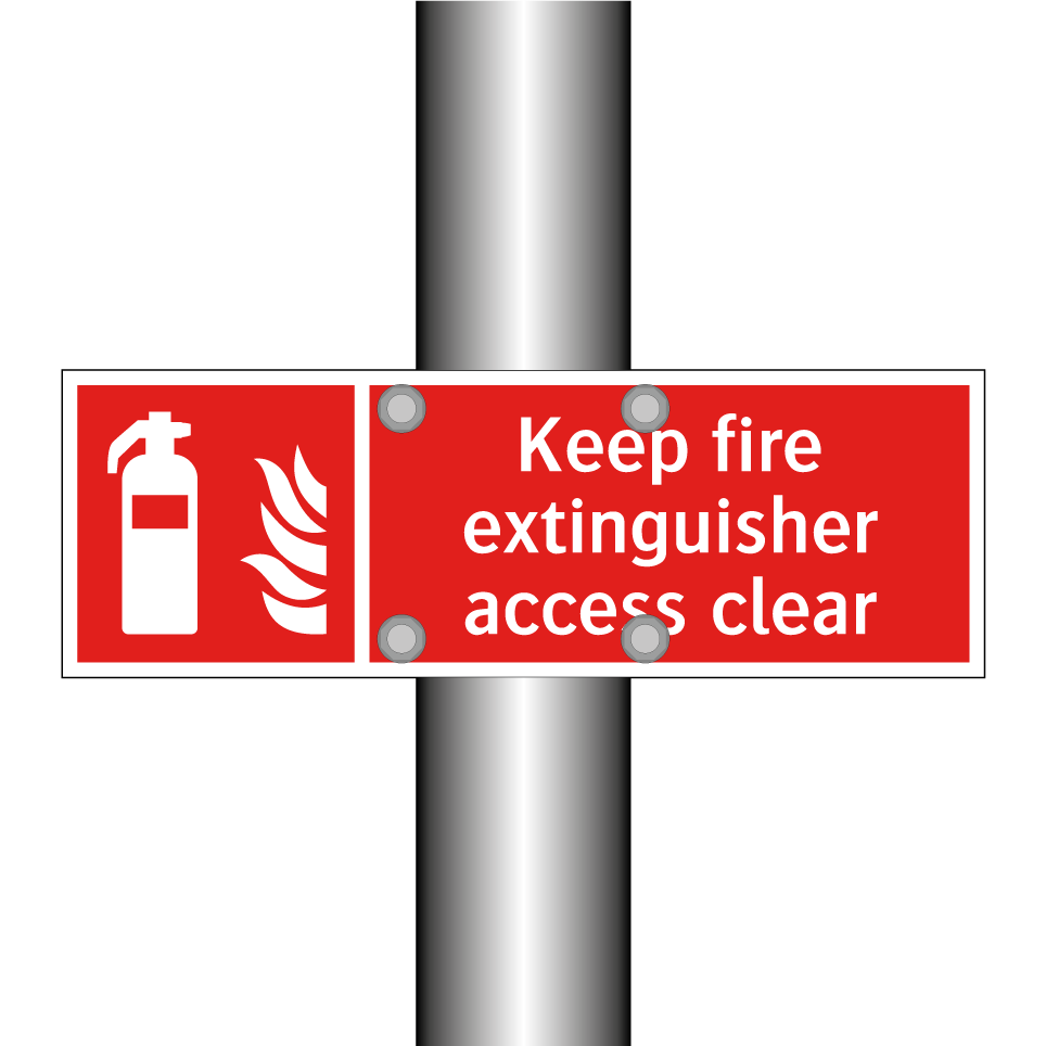 Keep fire extinguisher access clear