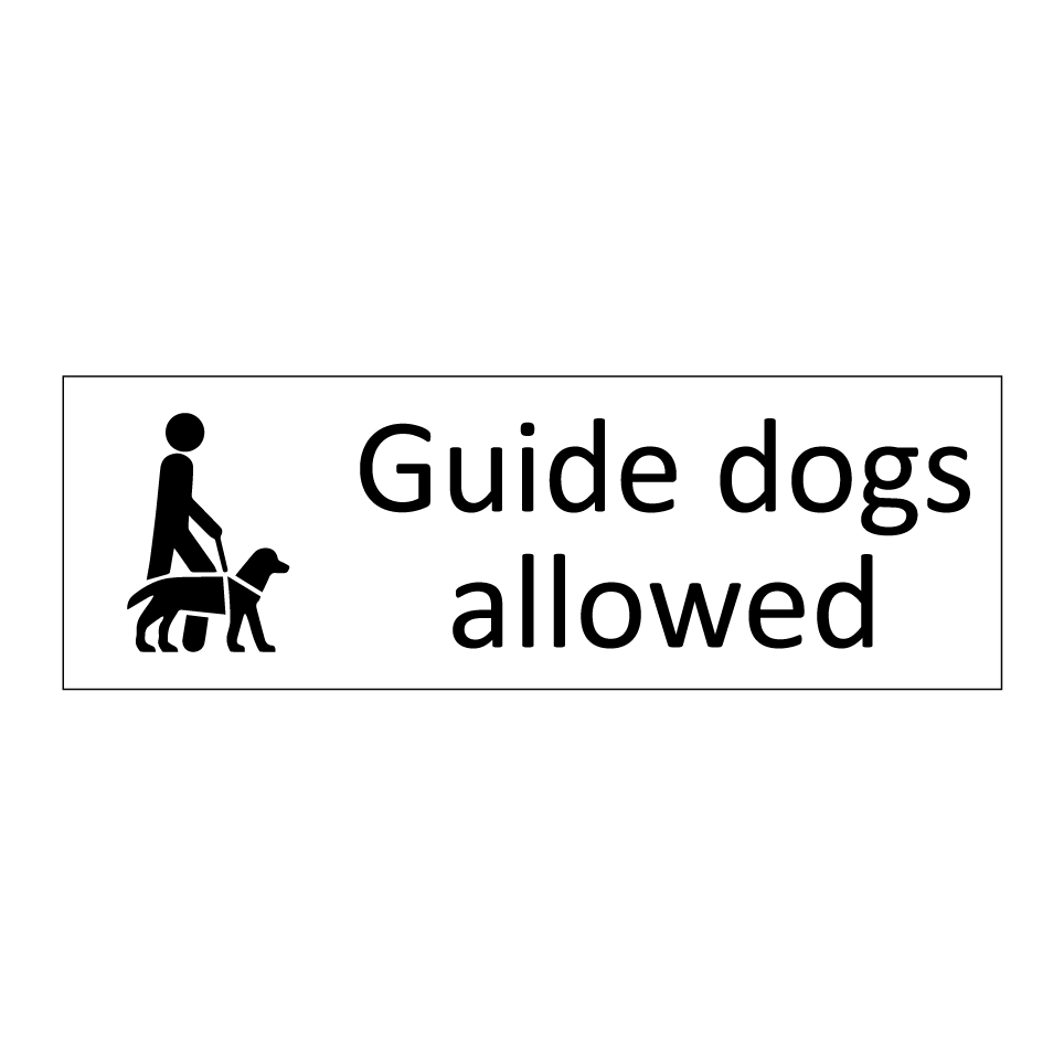 Guide dogs allowed