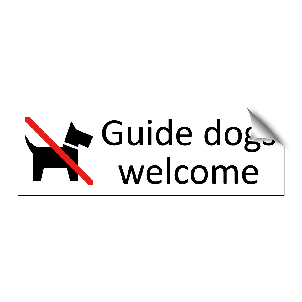 Guide dogs welcome