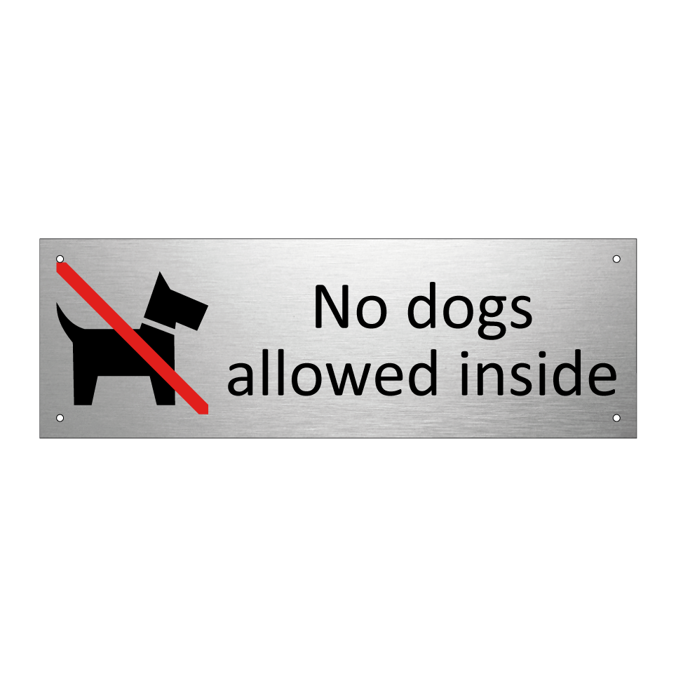 No dogs allowed inside