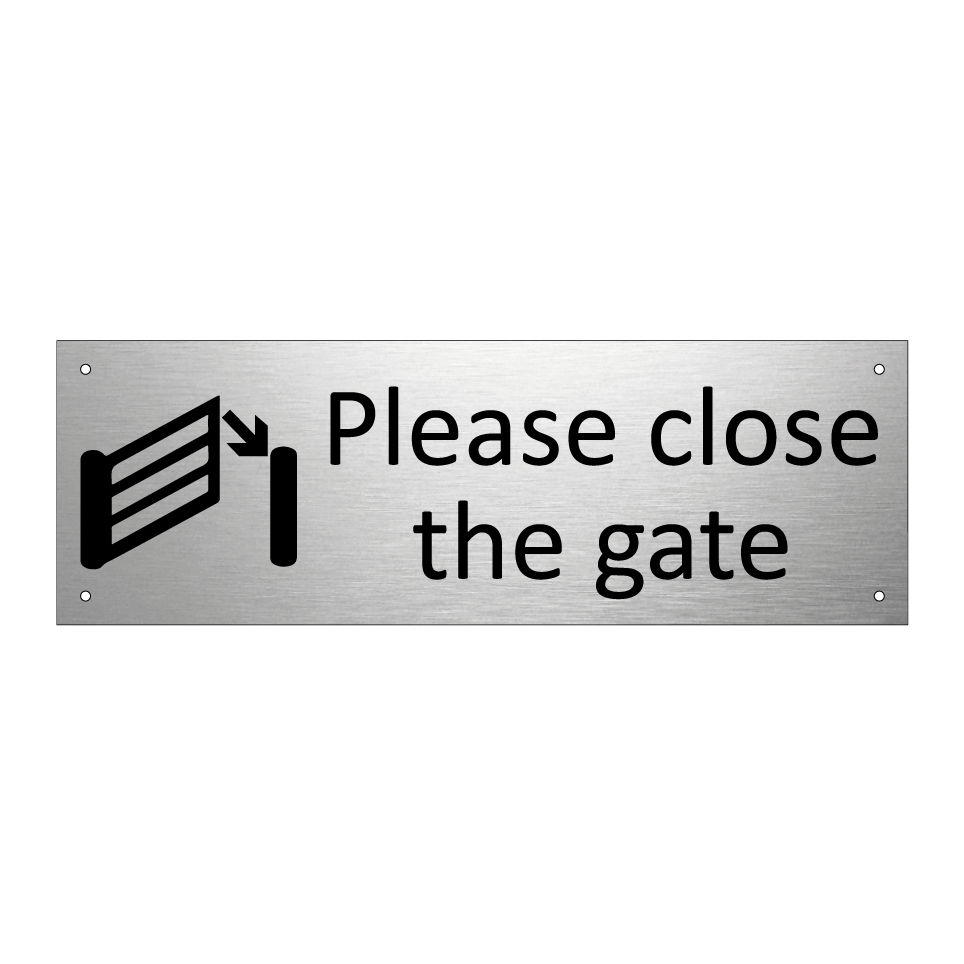 Please close the gate