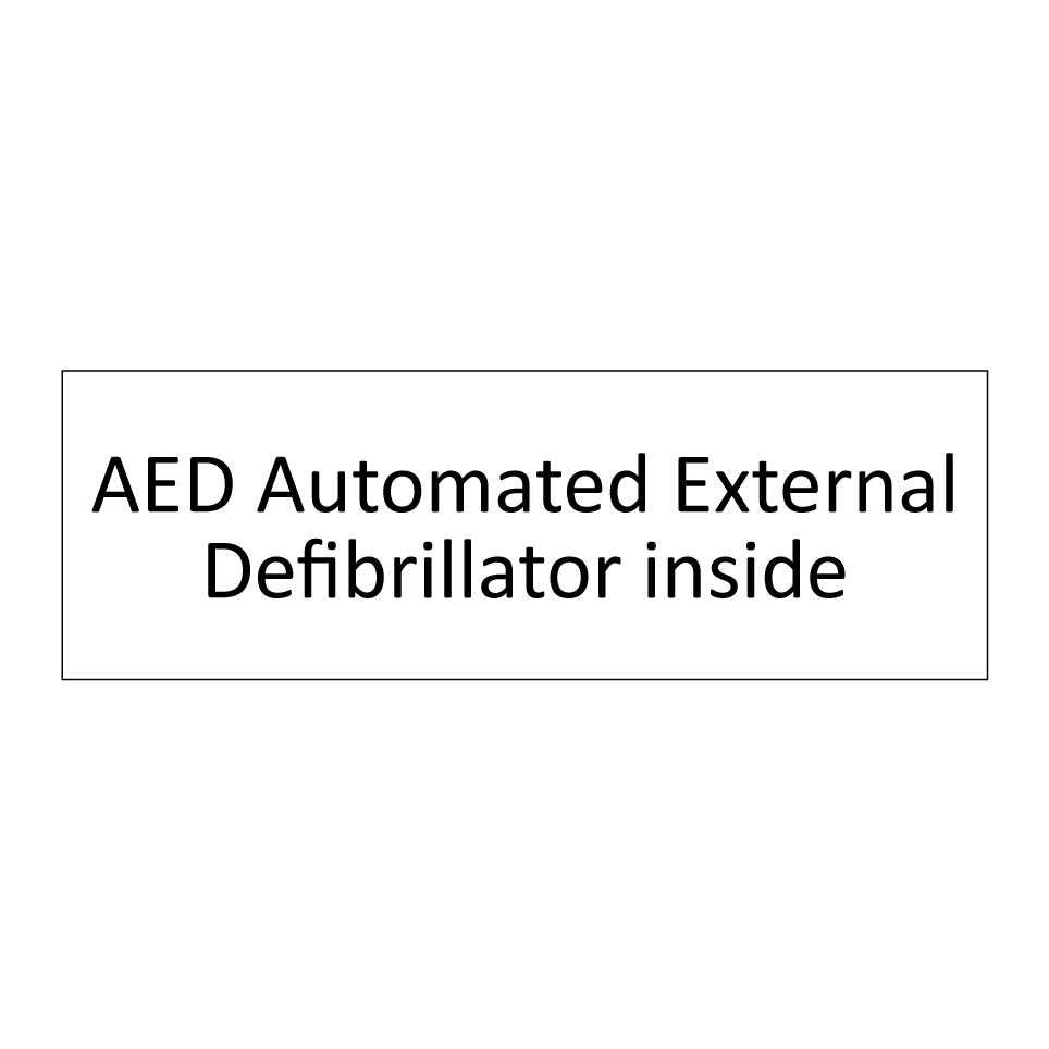 AED Automated External Defibrillator inside