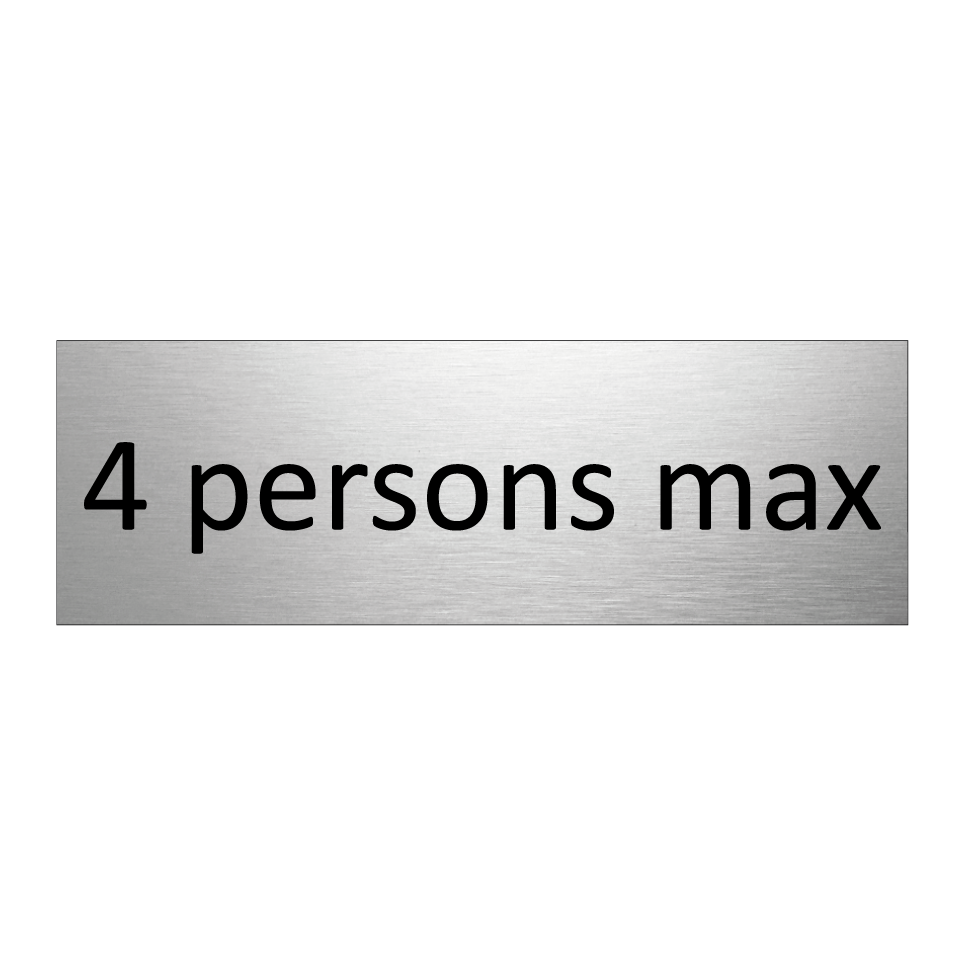 4 persons max