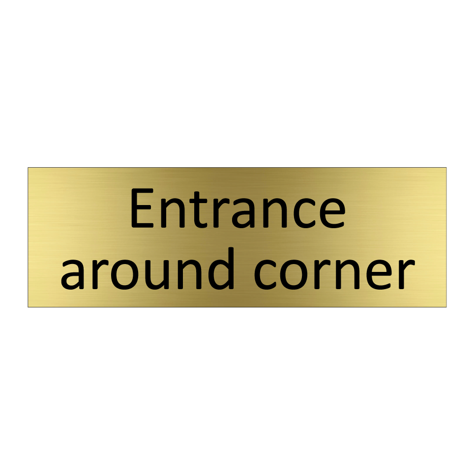 Entrance around corner