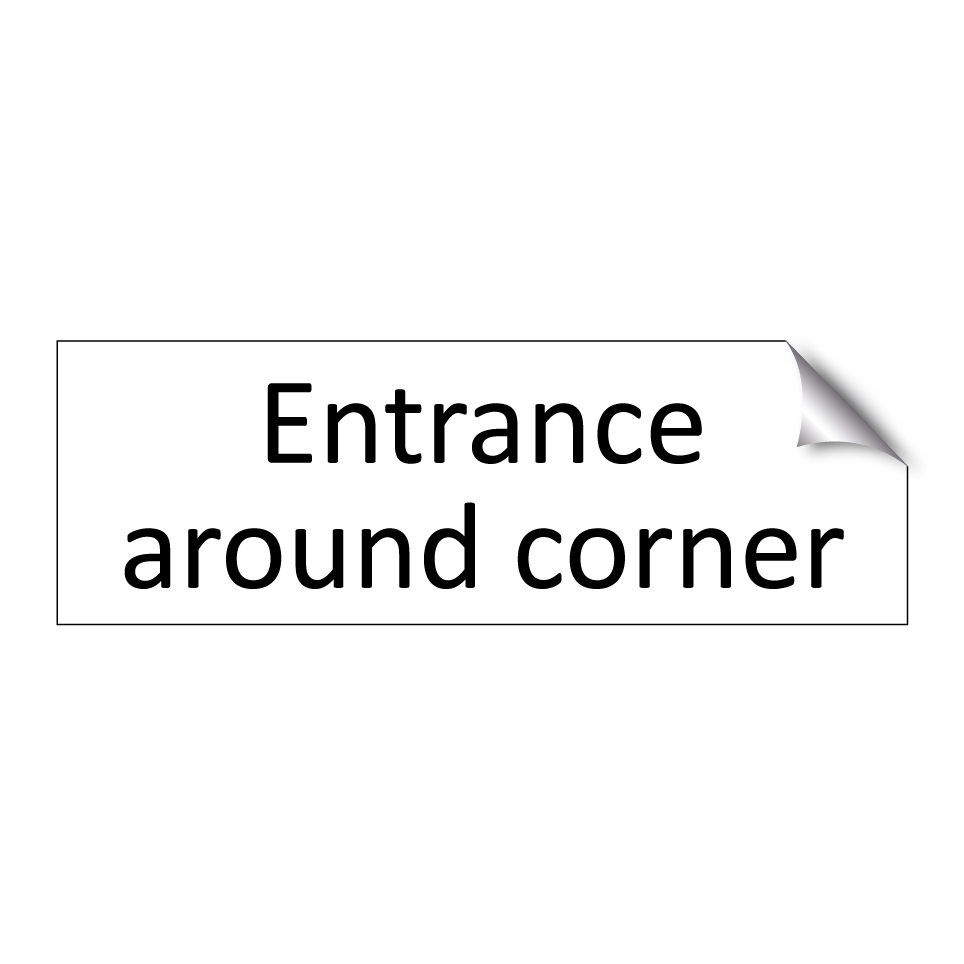 Entrance around corner