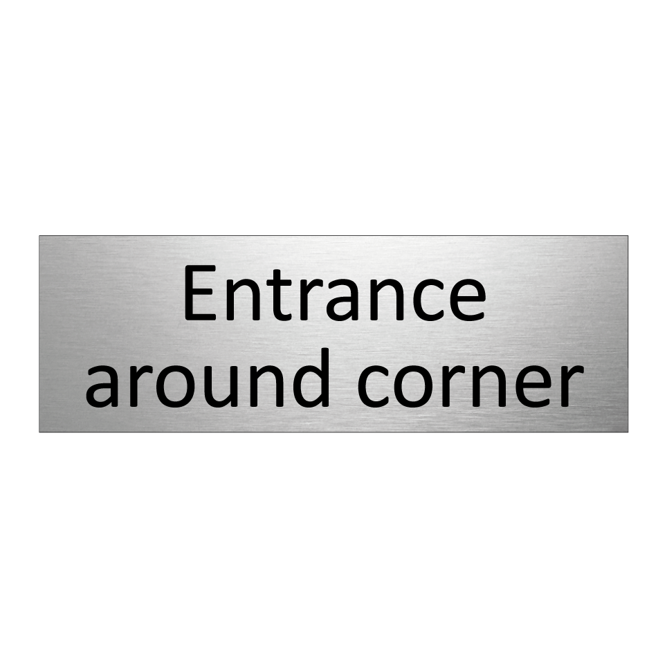 Entrance around corner
